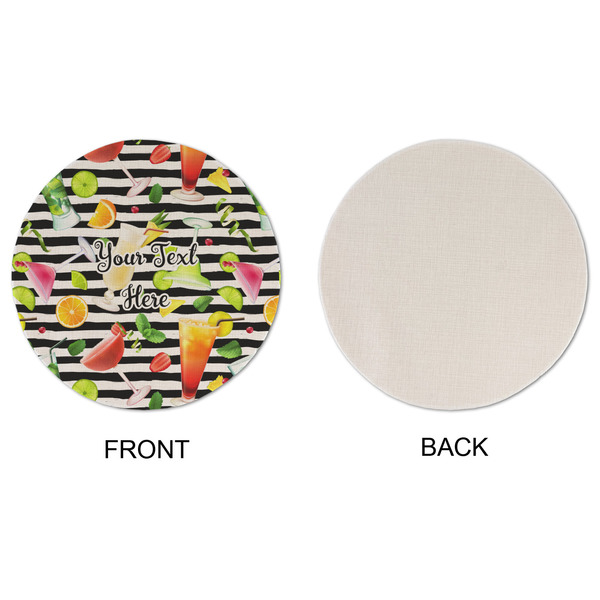 Cocktails Round Linen Placemats - APPROVAL (single sided)