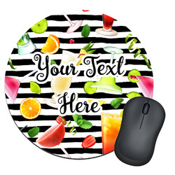 Cocktails Round Mouse Pad (Personalized)