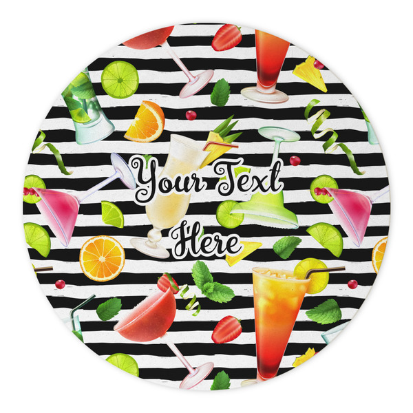 Cocktails Round Paper Coaster - Approval