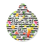 Cocktails Round Pet ID Tag - Small (Personalized)