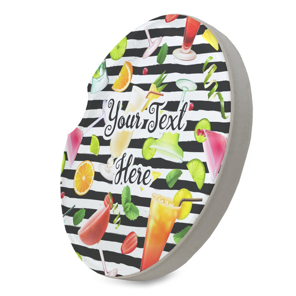 Cocktails Sandstone Car Coaster - STANDING ANGLE