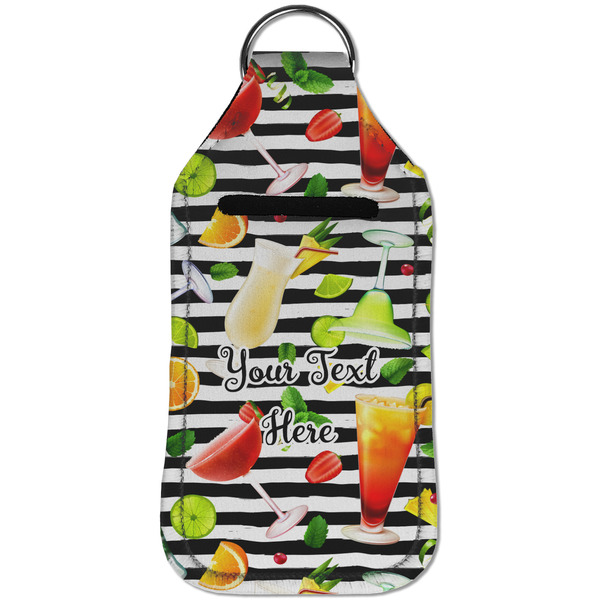 Cocktails Sanitizer Holder Keychain - Large (Front)