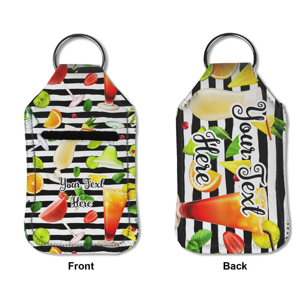 Cocktails Sanitizer Holder Keychain - Small APPROVAL (Flat)