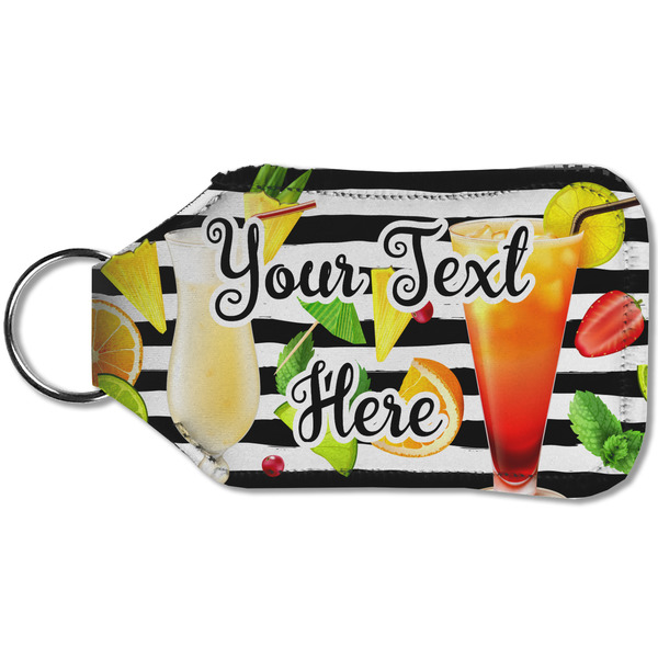 Cocktails Sanitizer Holder Keychain - Small (Back)