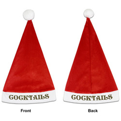Cocktails Santa Hat - Front & Back (Personalized)