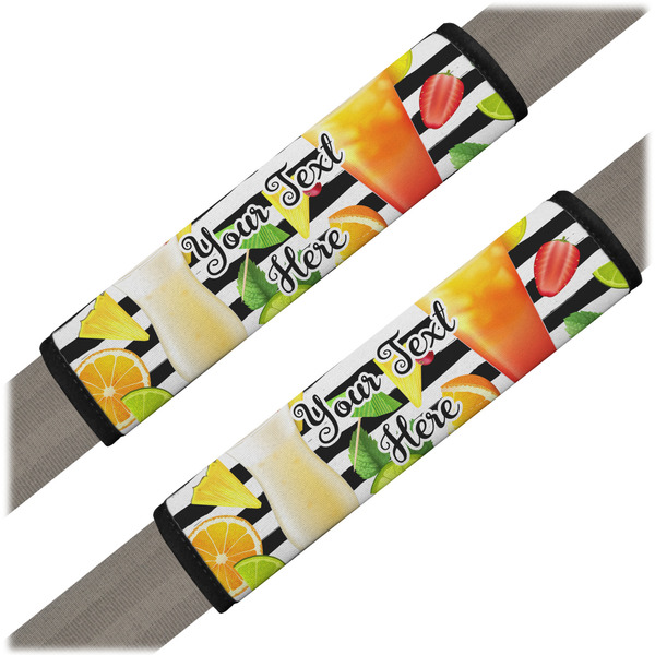 Custom Cocktails Seat Belt Covers (Set of 2) (Personalized)