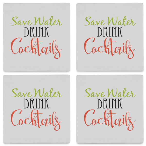 Cocktails Set of 4 Sandstone Coasters - See All 4 View