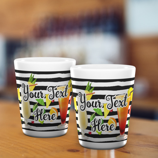 Cocktails Shot Glass - White - LIFESTYLE