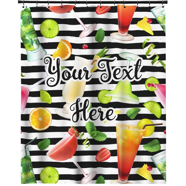 Custom Cocktails Extra Long Shower Curtain - 70"x84" (Personalized)