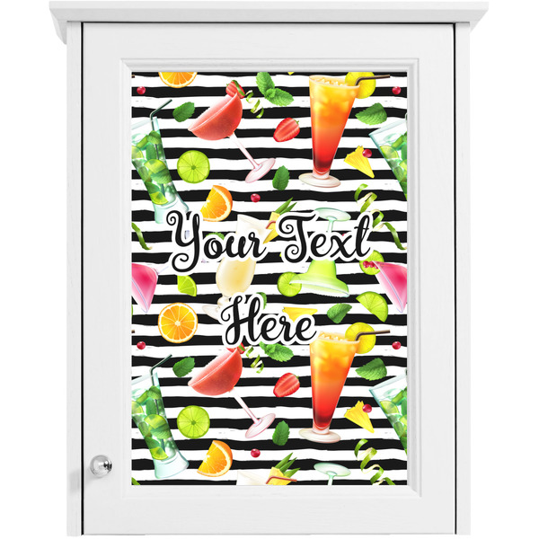 Cocktails Single White Cabinet Decal