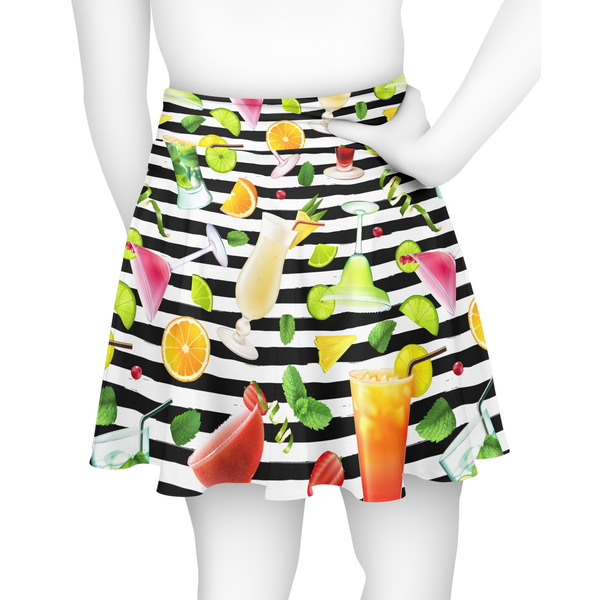 Cocktails Skater Skirt - Back