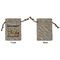 Cocktails Small Burlap Gift Bag - Front Approval