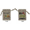 Cocktails Small Burlap Gift Bag - Front and Back