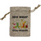 Cocktails Small Burlap Gift Bag - Front