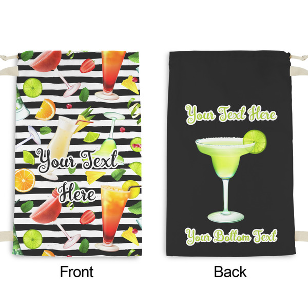 Cocktails Small Laundry Bag - Front & Back View
