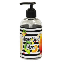 Cocktails Plastic Soap / Lotion Dispenser (8 oz - Small - Black) (Personalized)