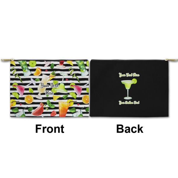 Cocktails Small Zipper Pouch Approval (Front and Back)