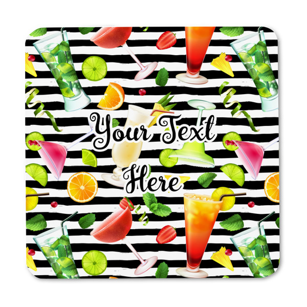 Cocktails Square Fridge Magnet - FRONT