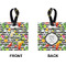 Cocktails Square Luggage Tag (Front + Back)