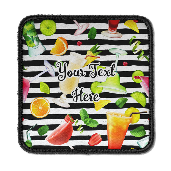 Custom Cocktails Iron On Square Patch w/ Name or Text