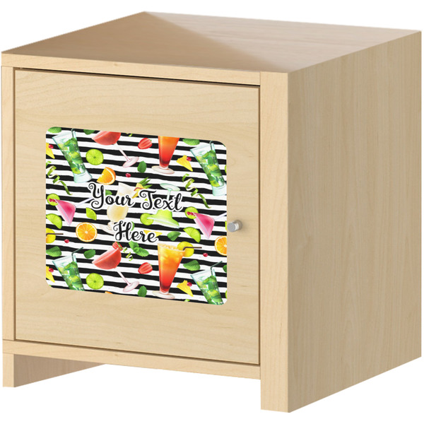 Cocktails Square Wall Decal on Wooden Cabinet