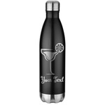 Cocktails Water Bottle - 26 oz. Stainless Steel - Laser Engraved (Personalized)