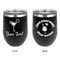 Cocktails Stainless Wine Tumblers - Black - Double Sided - Approval