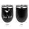 Cocktails Stainless Wine Tumblers - Black - Single Sided - Approval