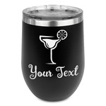 Cocktails Stemless Wine Tumbler - 5 Color Choices - Stainless Steel  (Personalized)