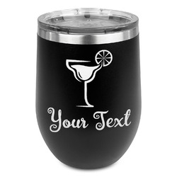 Cocktails Stemless Wine Tumbler - 5 Color Choices - Stainless Steel  (Personalized)