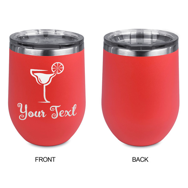 Cocktails Stainless Wine Tumblers - Coral - Single Sided - Approval