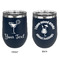 Cocktails Stainless Wine Tumblers - Navy - Double Sided - Approval