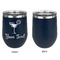 Cocktails Stainless Wine Tumblers - Navy - Single Sided - Approval