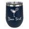Cocktails Stainless Wine Tumblers - Navy - Single Sided - Front