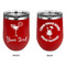 Cocktails Stainless Wine Tumblers - Red - Double Sided - Approval