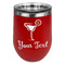 Cocktails Stainless Wine Tumblers - Red - Double Sided - Front