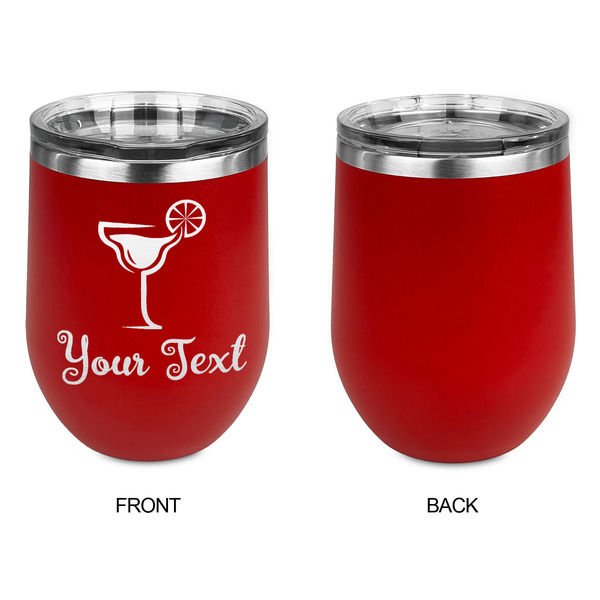 Cocktails Stainless Wine Tumblers - Red - Single Sided - Approval