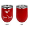 Cocktails Stainless Wine Tumblers - Red - Single Sided - Approval