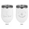 Cocktails Stainless Wine Tumblers - White - Double Sided - Approval