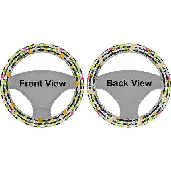 Cocktails Steering Wheel Cover- Front and Back