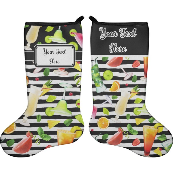 Custom Cocktails Holiday Stocking - Double-Sided - Neoprene (Personalized)