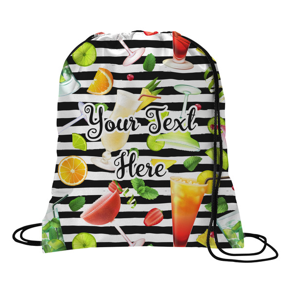 Custom Cocktails Drawstring Backpack - Medium (Personalized)