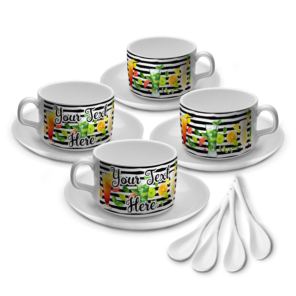Custom Cocktails Tea Cup - Set of 4 (Personalized)