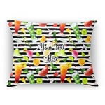 Cocktails Rectangular Throw Pillow Case - 12"x18" (Personalized)
