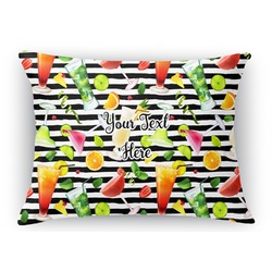 Cocktails Rectangular Throw Pillow Case (Personalized)