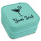 Cocktails Travel Jewelry Boxes - Leatherette - Teal - Angled View