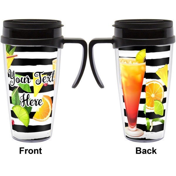 Cocktails Travel Mug with Black Handle - Approval
