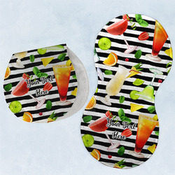 Cocktails Burp Pads - Velour - Set of 2 w/ Name or Text