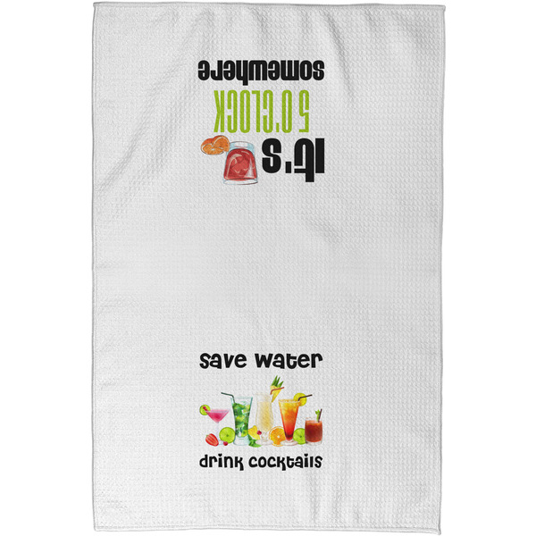 Cocktails Waffle Towel - Partial Print - Approval Image