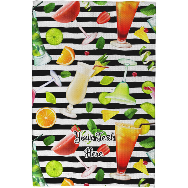 Cocktails Waffle Weave Towel - Full Color Print - Approval Image